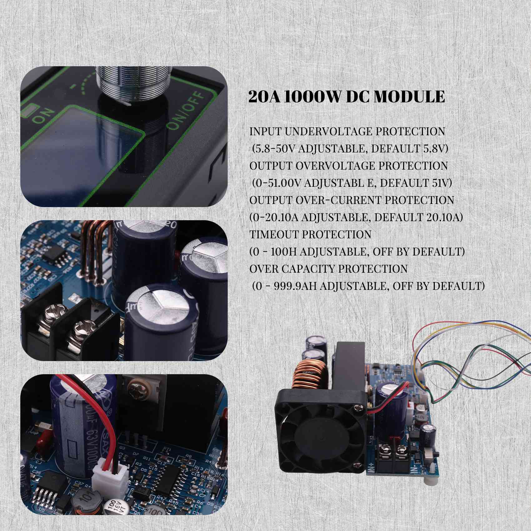 Step Down Dc Power Supply Module 1000W - [NEWA08R】 WZ5020L 20A 1000W Convertitore DC-DC
